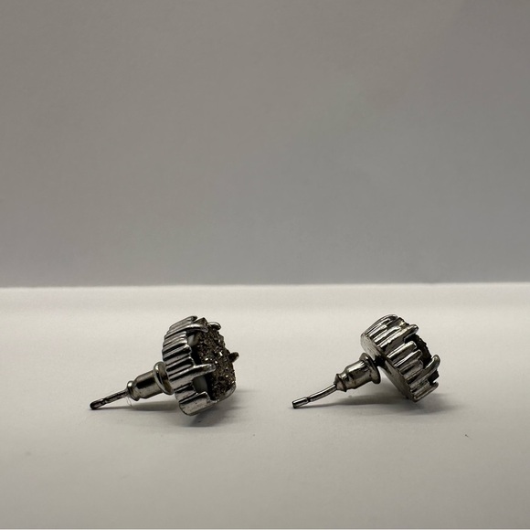 Kendra Scott Tessa Drusy Earrings Platinum Silver Stud Earrings Jewel Small Nice - Picture 5 of 11